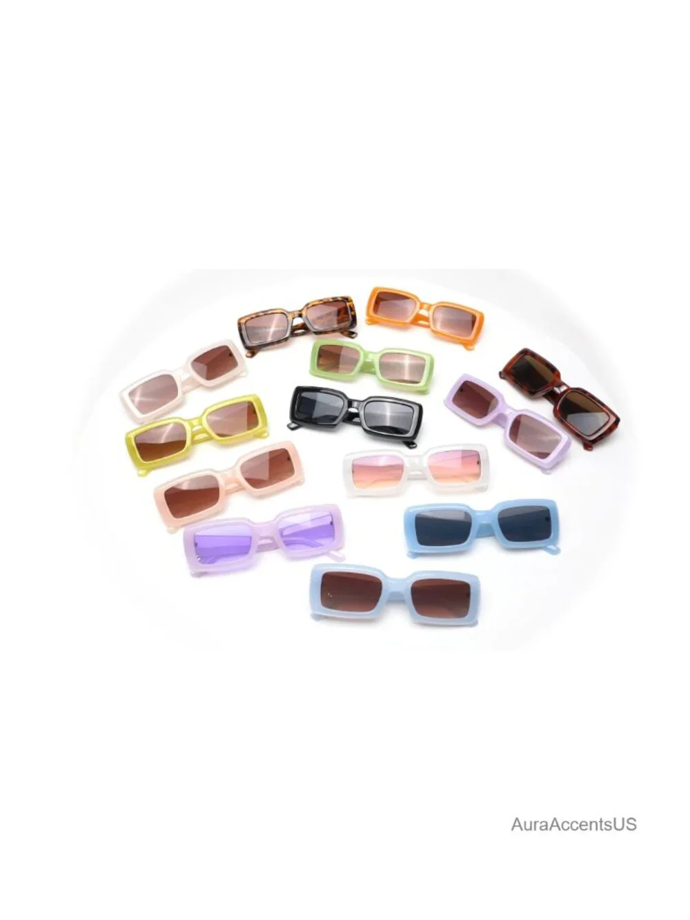 Rectangular Sunglasses for Women Men UV400 Protection Oversized Frame